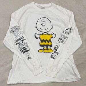White Peanuts Long Sleeve Shirt 100% Cotton